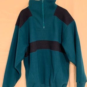 80s style quarter-zip sweater